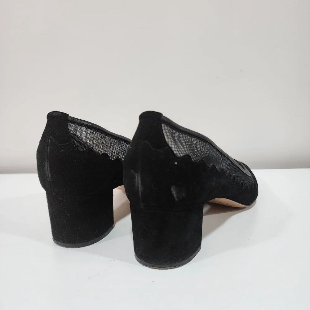 Chloe bridget scallop pumps, size 39.5